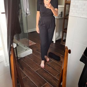 Black Open Back jumpsuit